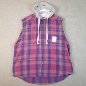 Vintage Quicksilver Mens Large Vest Hooded Made In USA RARE See Description (969